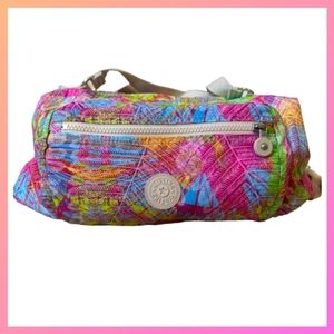 Kipling Jessa Vibrant Tropical Graphic Satchel with Collectible Monkey